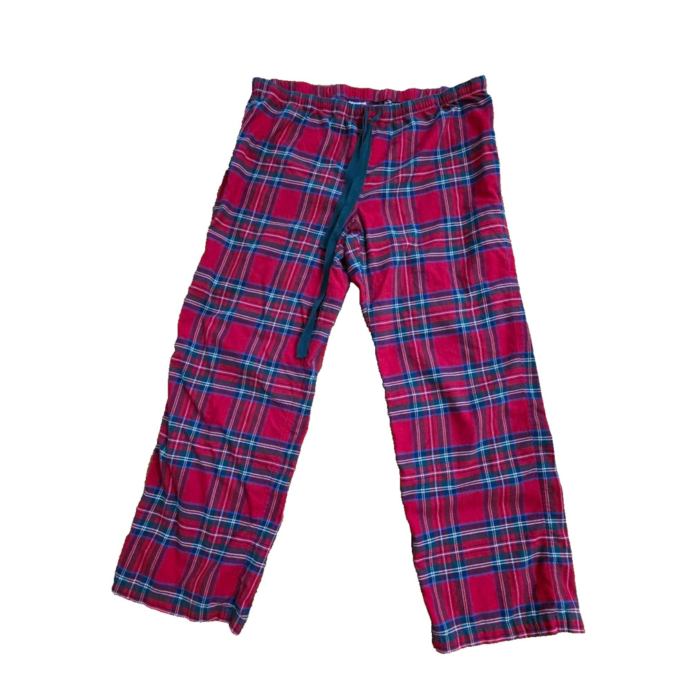 Vineyard Vines Jolly cotton Christmas Lounge pajama Pants Red plaid L A001541 - Picture 2 of 6
